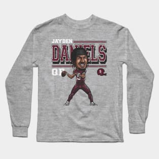 Jayden Daniels Washington Cartoon Long Sleeve T-Shirt